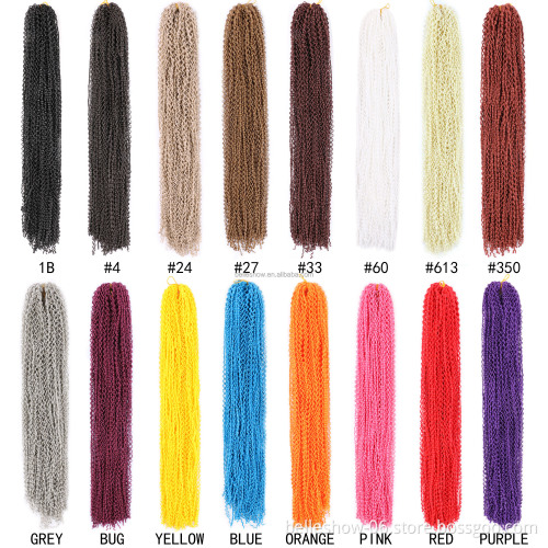 Zizi Braiding hair Micro Zizi Ombre Blonde Purple Blue Grey colors Synthetic Box Braids hair micro Zizi Crochet Braids Hair